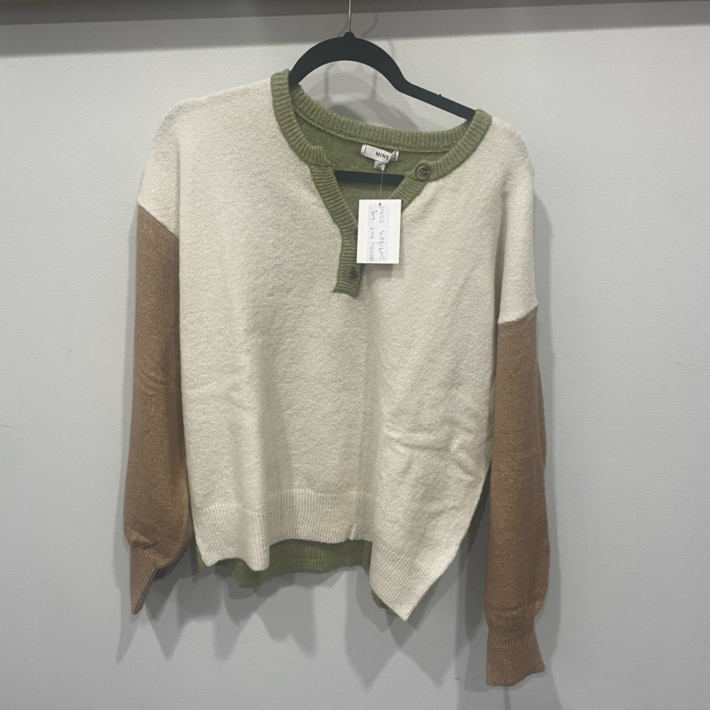 Henley Knit Sweater